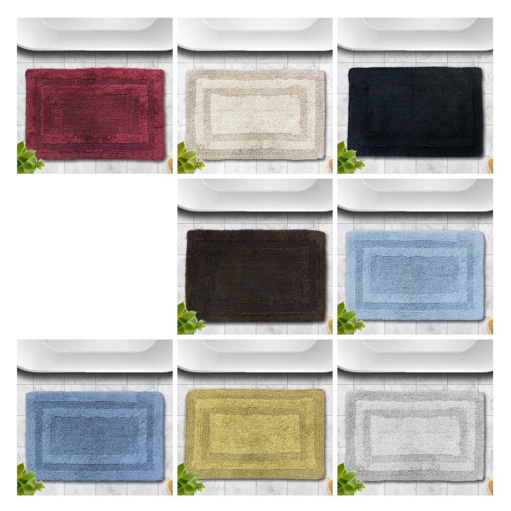 Reversible Cotton Bath Mat – Soft, Absorbent & Durable - Image 4