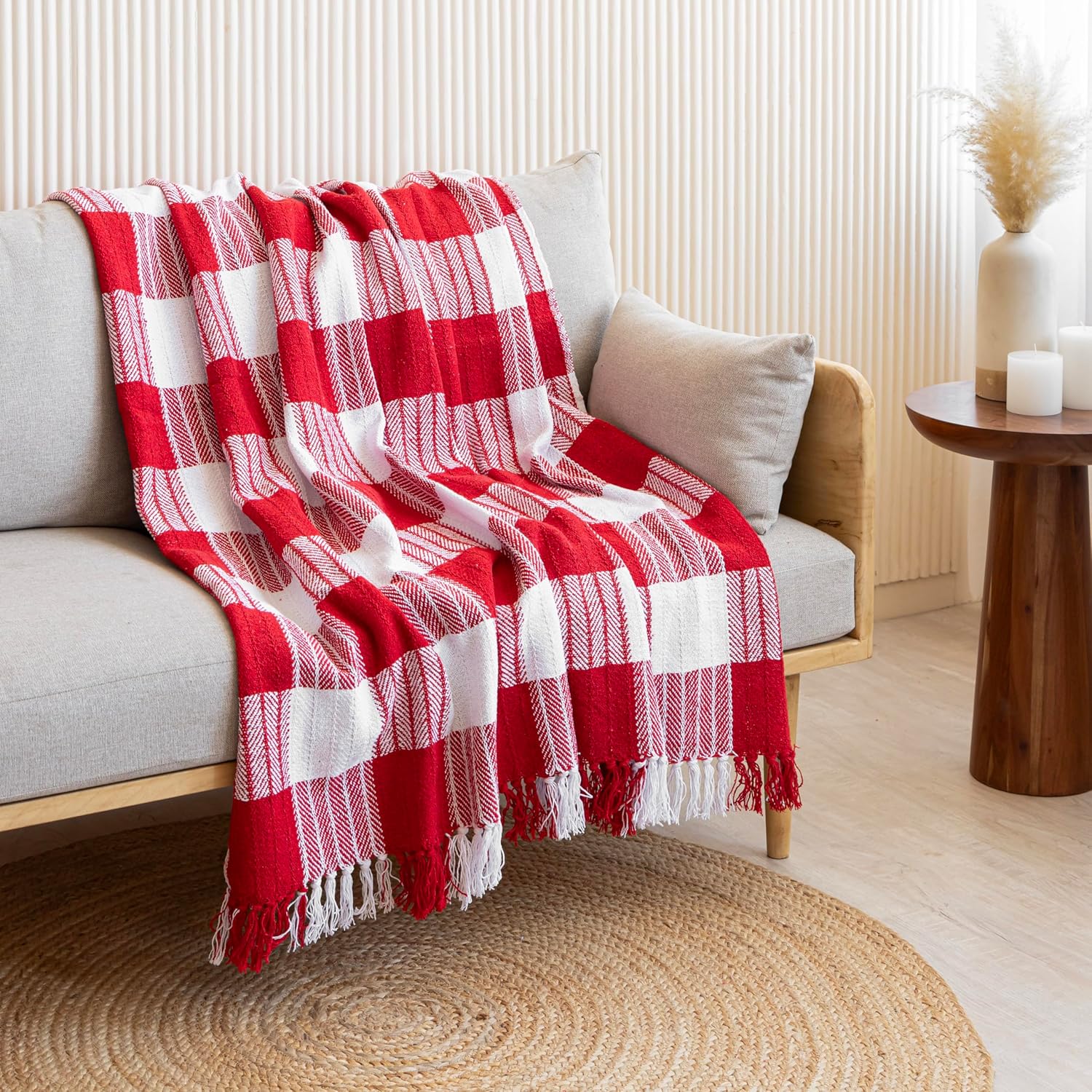 Plaid Cotton Throw – Cozy, Stylish & Versatile - Image 3